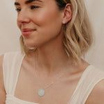 Load image into Gallery viewer, Shanti Silver Necklace (Rectangular chain)