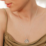 Load image into Gallery viewer, Noor Silver Necklace (Curb &amp; Ball chain)